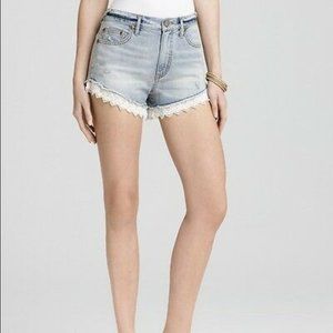 Free People Crochet Trim Shorts